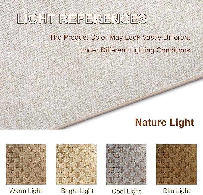 Ultra Thin Indoor Door Mat, Low-Profile Door Mats Indoor Entrance, Non-Slip Natural Rubber Backing Doormat, Washable Entryway Doormats, Fade Resistant Dirt Trapper for Kitchen, 47''x24'',Beige