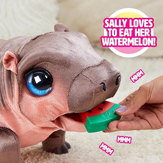 FurReal Sally The Silly Hippo, 9 Inch Interactive Plush, Kids Toys for Ages 4 Up by Just Play, Kids Toys for Ages 4 Up by Just Play