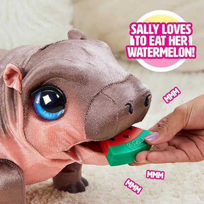FurReal Sally The Silly Hippo, 9 Inch Interactive Plush, Kids Toys for Ages 4 Up by Just Play, Kids Toys for Ages 4 Up by Just Play