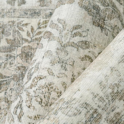 2'6"x14' Runner Rug Beige Washable Hallway Kitchen Bedroom Vintage Distressed Bathroom Non Slip Medallion Floral Carpet Indoor Retro Throw Floor Mat for Office Dining Laundry Living Room