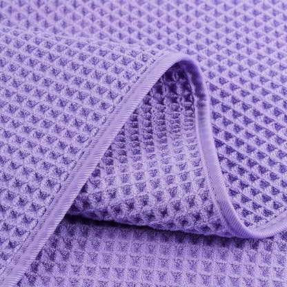 POLYTE 430 GSM Microfiber Lint Free Hand Towel, 16 x 30 in, 4 Pack (Waffle Weave)