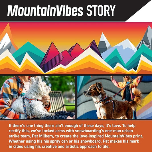 Wolfgang Heavy Duty, Adjustable Dog Collar with Quick Release Nylon Buckle for Walking & Training, MountainVibes Print, Small