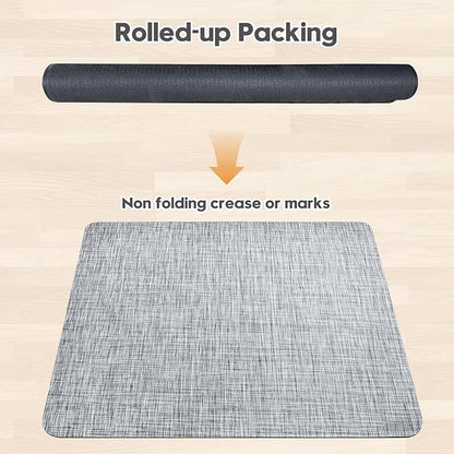 Sycoodeal Office Chair Mat for Hardwood & Tile Floor,Computer Gaming Chair Mat for Rolling Chairs Non-Curve, Anti-Slip, Heavy Duty Floor Protector for Home Office,Grey (40" x 55")