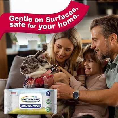 Pet Mess Wipes – Odor & Stain Remover for Cages, Glass Containers & Pet Homes | Tough on Messes, Gentle on Surfaces | Ideal for Urine, Fecal Matter & Other Pet-Related Messes