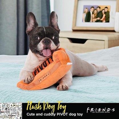 Warner Bros Friends the TV Show Dog Toy, Orange Sofa Pivot Couch from Friends TV Show Stuffed Animal Dog Toy, Merchandise Plush Dog Toy, 10"
