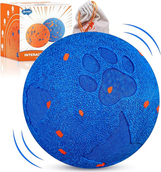 Interactive Dog Ball & Interactive Dog Toys for Medium/Large Dogs: Self-Moving, Auto-Vibrating & Bouncing Smart Ball - 3.1“ Chew-Resistant E-TPU, IPX7 Waterproof & Low-Noise(Include Gift Bag)