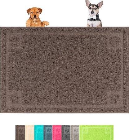 Darkyazi Pet Feeding Mat Large for Dogs and Cats,24"×16" Flexible and Easy to Clean Feeding Mat,Best for Non Slip Waterproof Feeding Mat. (Coffee)