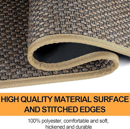 Kitchen Mat Set of 2 PCS, Cushioned Non Slip Rugs for Kitchen Floor, Absorbent Runner Comfort Standing Mats Washable for Kitchen, Office, Home (Brown, 17.3"x30"+17.3"x71")