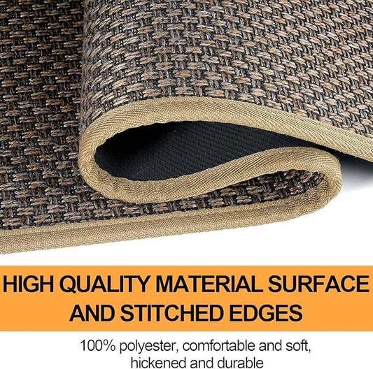 Kitchen Mat Set of 2 PCS, Cushioned Non Slip Rugs for Kitchen Floor, Absorbent Runner Comfort Standing Mats Washable for Kitchen, Office, Home,(Brown, 17.3"x47"+17.3"x71")