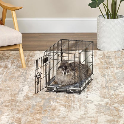MidWest Homes for Pets Reversible Pet Bed; Machine Washable; Great for Toy Dog Breeds; Spotted Gray; 18"; 40218-FVGYS