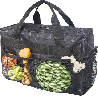 MYDAYS Dog Travel Bag, Pet Luggage Suitcase Weekend Tote Carrier with Collapsible Bowl, Pet Luggage Suitcase Weekend Tote Carrier with Collapsible Bowl (Black)