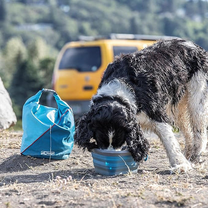 Kurgo Kibble Carrier - Portable Kibble Carrier - Compact Travel Storage - Dog Food Dry Bag - Camping Dog Storage - 5 lb Capacity - Chili Red