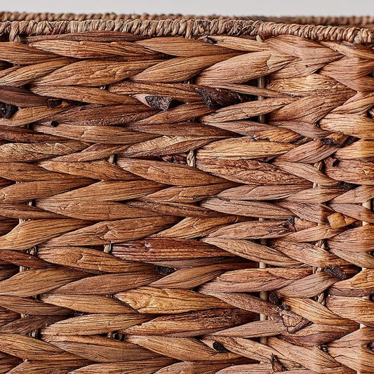 Bone Dry Pet Storage Collection, Bone Shape Hyacinth Toy Basket, Dark Brown, Medium - 21x13x8"