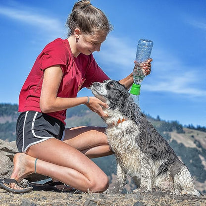 Kurgo Mud Dog Travel Shower - Portable Pet Shower for Adventure Dog Cleaning - Easy Bottle Shower Cap - Dishwasher Safe Silicone Shower Sprayer - Camping Pet Bath Accessory