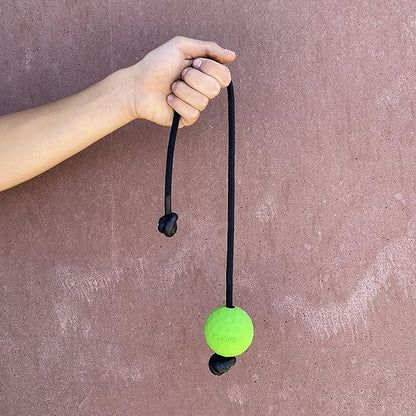K9 Ops Dog Ball on a Rope Moki Tug Toy - Solid Rubber Fetch Training Reward - Large Dogs Tugs Durable Aggressive Chewers (Envy Green, LG/XL)