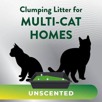 ARM & Hammer Plant Power Lightweight Plant-Based Clumping Cat Litter for Multi-Cat Homes, 14-Day Odor Control, Highly Absorbent Natural Grain Formula, Unscented 15 Lbs