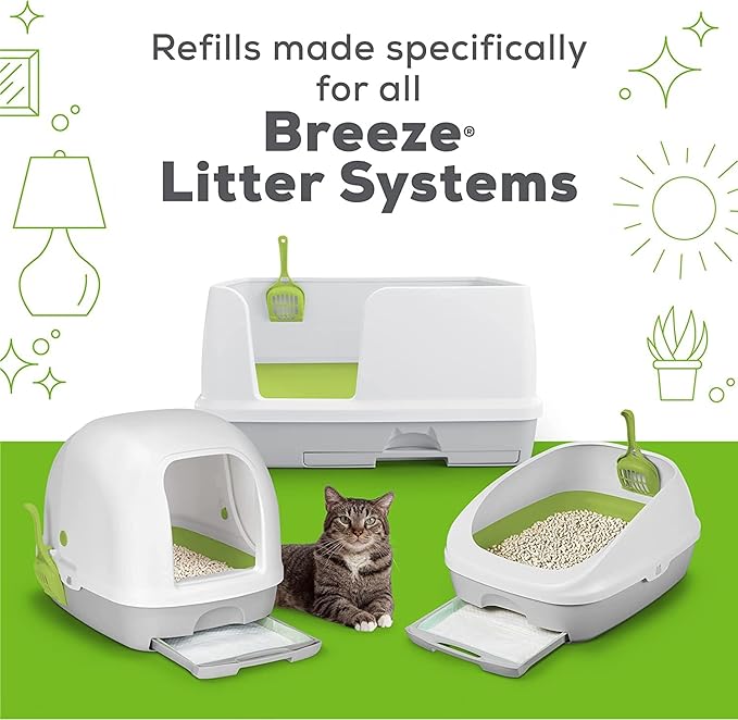 Cat Breeze Cat Litter Pellets, Refill 7 Pounds with Aurora Pet Wipes