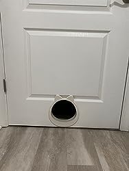 Cat Door Interior Door - Snow White Clean Invisible, Large No-Flap Pet Door for Cats Up to 22 LBS, Easy DIY Setup, No Training