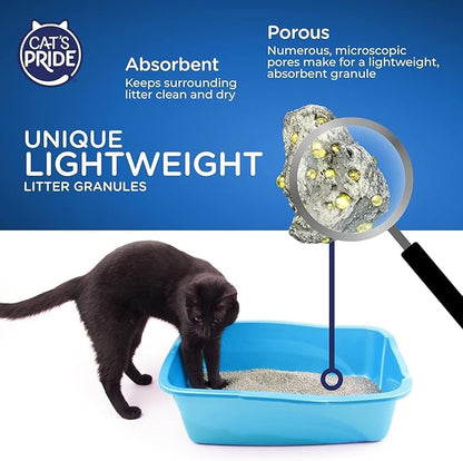Cat's Pride Lightweight Clumping Litter: Flushable Easy Scoop - Powerful Odor Control - Scented, 10 Pounds