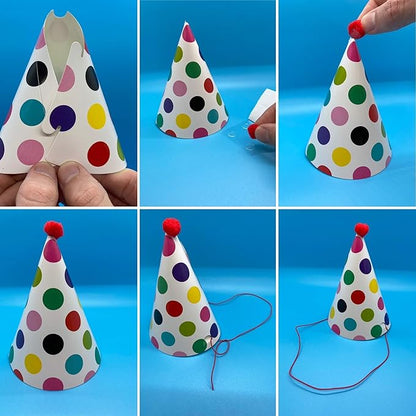 CBM Dog Party Hat Set - Dog Birthday Hats and Crowns - 11pcs