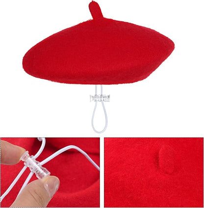 choyaxo 1pcs Dog Beret Funny Artist Dog hat for Small Dogs Cat Halloween