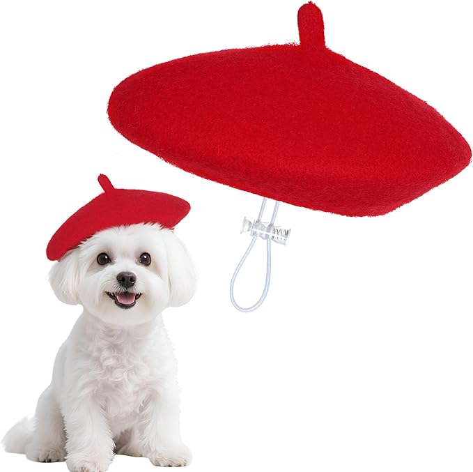 choyaxo 1pcs Dog Beret Funny Artist Dog hat for Small Dogs Cat Halloween