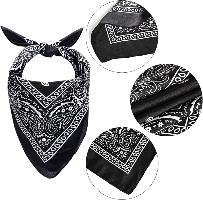 choyaxo Dog Cowboy Hat Dog Cowboy Costume for Small Pet Dogs Cat Cowboy Hat with Bandana Scarf Set Party Accessories (Black, Medium)