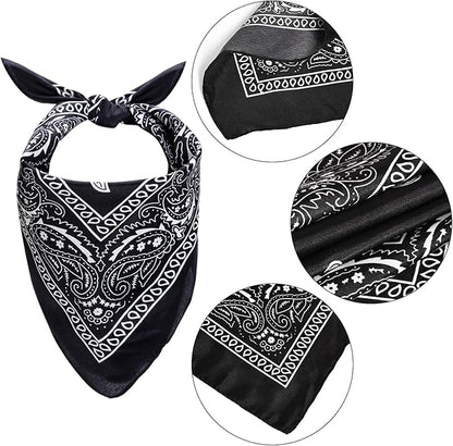 choyaxo Dog Cowboy Hat Dog Cowboy Costume for Small Pet Dogs Cat Cowboy Hat with Bandana Scarf Set Party Accessories (Black, Medium)