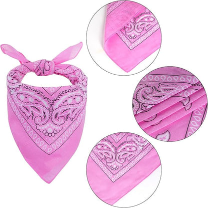 choyaxo Dog Cowboy Hat Dog Cowboy Costume for Small Pet Dogs Cat Cowboy Hat with Bandana Scarf Set Party Accessories (Pink, Large)