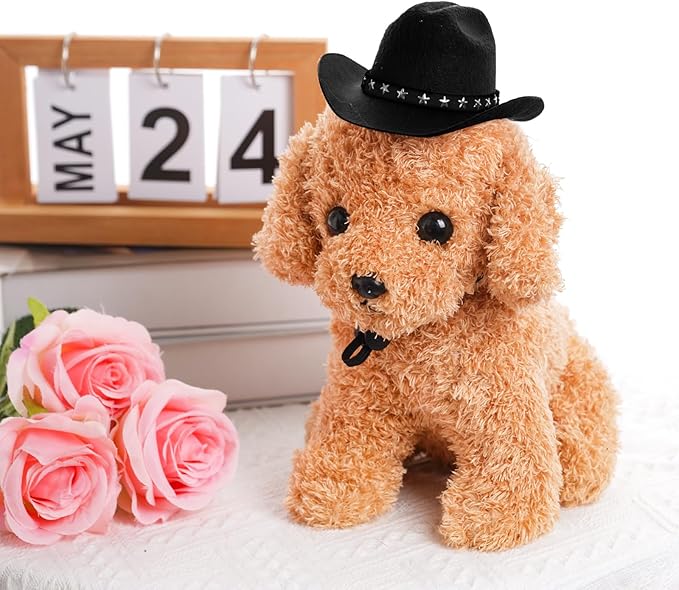 choyaxo Pet Cowboy Costume Cosplay Cap Halloween Costumes for Dogs Cat Pet Party Decoration Mini Cowboy Hat (Black, Medium)