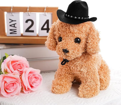 choyaxo Pet Cowboy Costume Cosplay Cap Halloween Costumes for Dogs Cat Pet Party Decoration Mini Cowboy Hat (Black, Medium)
