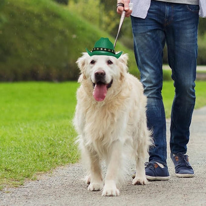 choyaxo Pet Cowboy Costume Cosplay Cap Halloween Costumes for Dogs Cat Pet Party Decoration Mini Cowboy Hat (Green, Small)