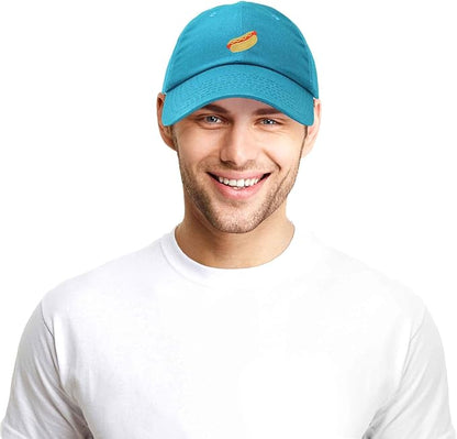 DALIX Hot Dog Hat Embroidered Mens Womens Baseball Cap