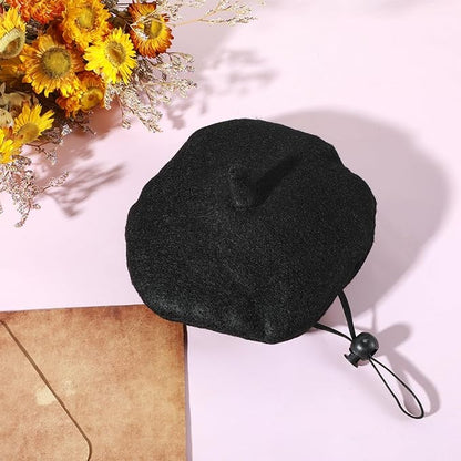 Dog Beret Cats Hats Dog Hats, Funny Artist Dogs Hat, French Mushroom Artist Fedora Hat Pet Headwear Decor Christmas Hair Accessory Photo Props