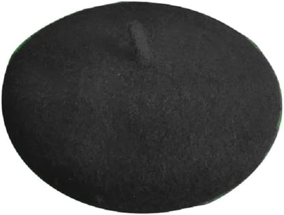 Dog Beret Hats Cats Hats Fashion Four Seasons Funny Comfortable Wool Pet Hat (Black)