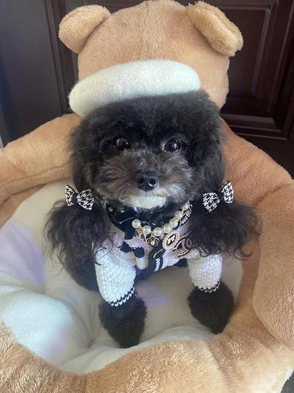Dog Beret Hats Cats Hats Fashion Four Seasons Funny Wool Winter Pet Hat (White)