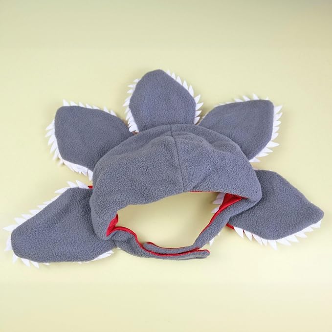 Dog Costume Hat Ear Wrap Piranha Plant Design, Funny Dog Halloween Costumes Headwear, Warm Pet Ear Head Wrap for Cold Weather, Pet Cosplay Clothes for Birthday Party, Christmas,M