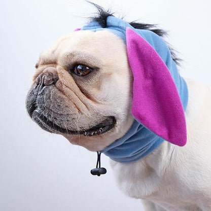 Dog Costume Hat with Donkey Ear for Dogs and Cats, Funny Dog Halloween Christmas Costumes Headwear,Small Medium Large Pet Cosplay Clothes for Party Birthday and Holiday,M