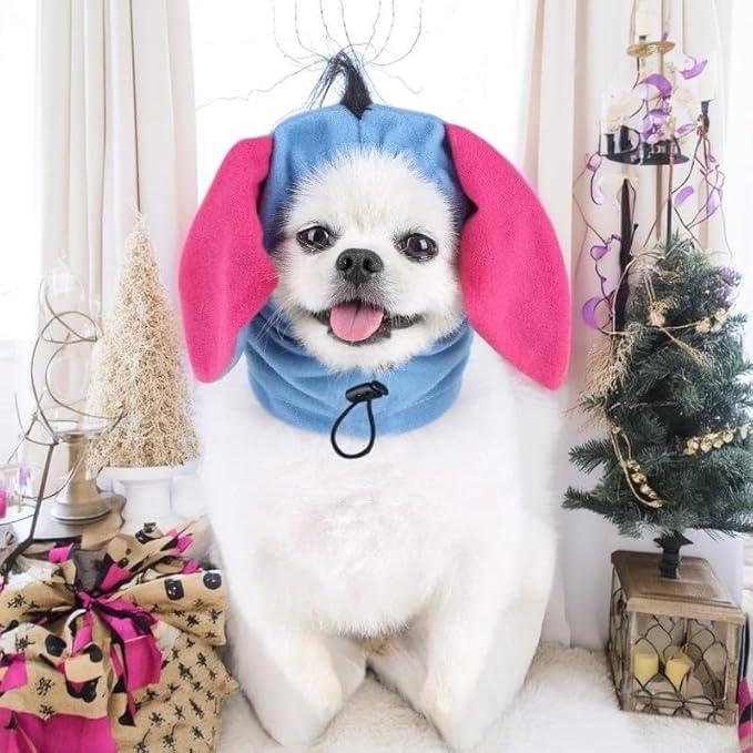 Dog Costume Hat with Donkey Ear for Dogs and Cats, Funny Dog Halloween Christmas Costumes Headwear,Small Medium Large Pet Cosplay Clothes for Party Birthday and Holiday,M