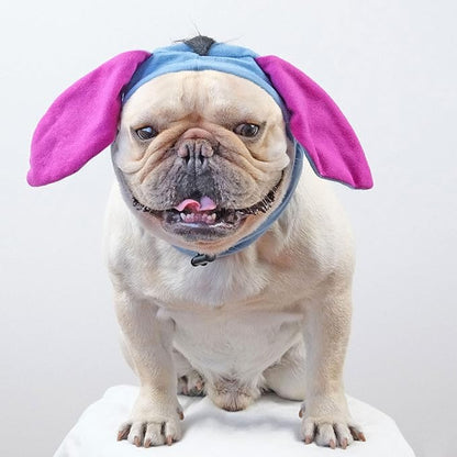 Dog Costume Hat with Donkey Ear for Dogs and Cats, Funny Dog Halloween Christmas Costumes Headwear,Small Medium Large Pet Cosplay Clothes for Party Birthday and Holiday,M