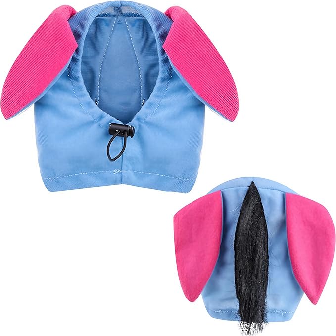 Dog Costume Hat with Donkey Ear for Dogs and Cats, Funny Dog Halloween Christmas Costumes Headwear,Small Medium Large Pet Cosplay Clothes for Party Birthday and Holiday,S