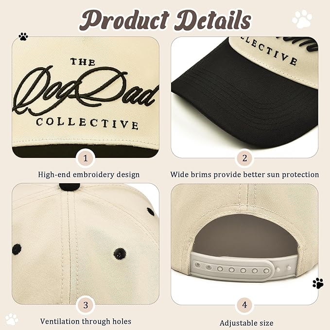 Dog Dad and Mom Collective Trucker Hat,Gifts for Dog Mom & Dad Pet Lovers,Ldeal Gift for Father's Day/Mother's Day