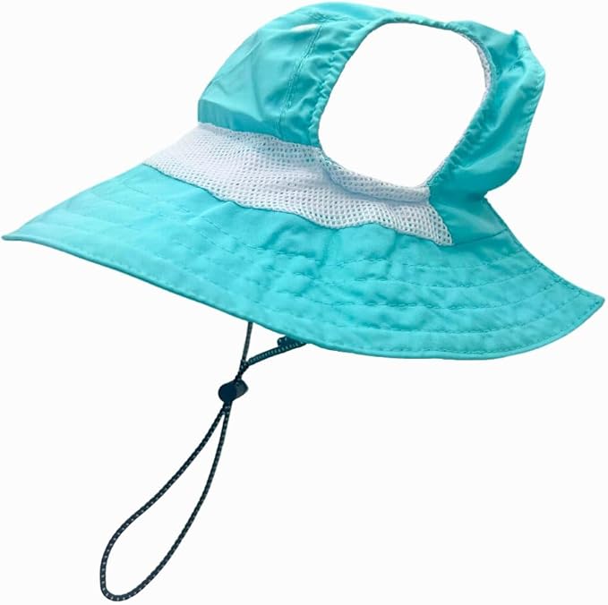 Dog Hat with Ear Hole for Large Dog Sunscreen Summer Bucket Hats Cat Suncare Cooling Outdoor Hat Sun Protection Pet Caps (Blue, X-Large)