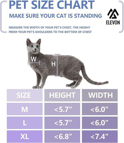 Elevon Cat Door for Windows, 4 Way Locking Cat Flap for Thin Door and Wall, Weatherproof ABS Pet Door for Cats & Small Doggie