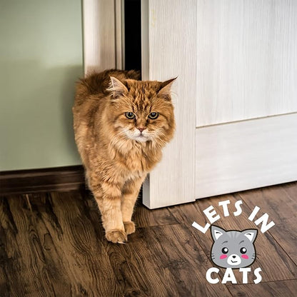 Elilier Cat Door Latch Holder,【8 Adjustable Sizes】 Stronger Flex Cat Door Stopper, Keep Door Open 1.5" to 8", Let's Cats in and Keeps Dogs Out of Litter & Food, No Tool Required & No Wall Damage