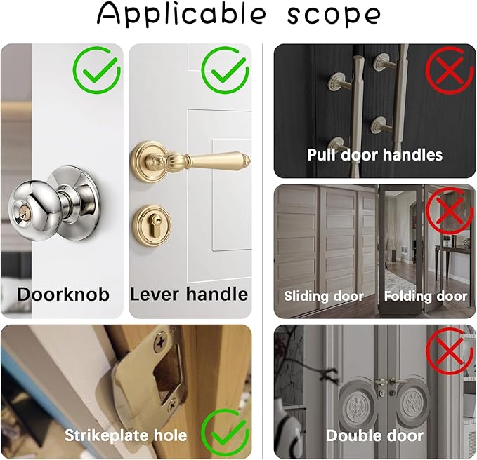 Elilier Cat Door Latch Holder,【8 Adjustable Sizes】 Stronger Flex Cat Door Stopper, Keep Door Open 1.5" to 8", Let's Cats in and Keeps Dogs Out of Litter & Food, No Tool Required & No Wall Damage