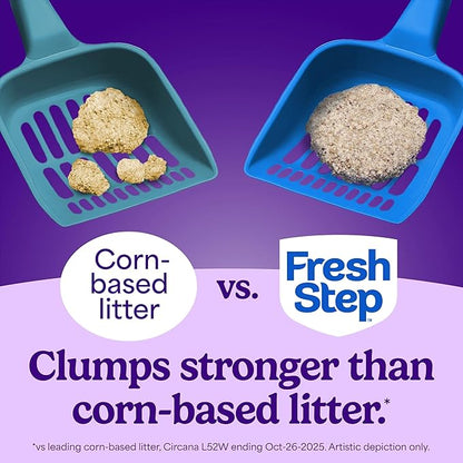 Fresh Step Advanced Simply Unscented Multi Cat Clumping Cat Litter, Low Dust, Odor Control with Activated Charcoal Tech, Compatible in Automatic Litter Boxes, 37 lbs. (2 x 18.5 lb.)