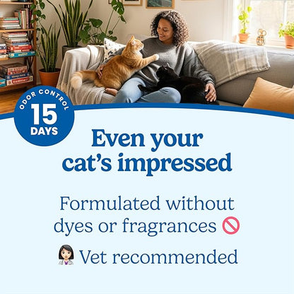 Fresh Step Advanced Simply Unscented Multi Cat Clumping Cat Litter, Low Dust, Odor Control with Activated Charcoal Tech, Compatible in Automatic Litter Boxes, 37 lbs. (2 x 18.5 lb.)
