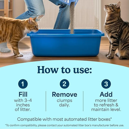 Fresh Step Heavy Duty Odor Block Advanced Multi Cat Clumping Litter with Febreze, 52.5 lb (Package May Vary),(17.5lb Pack x 3)