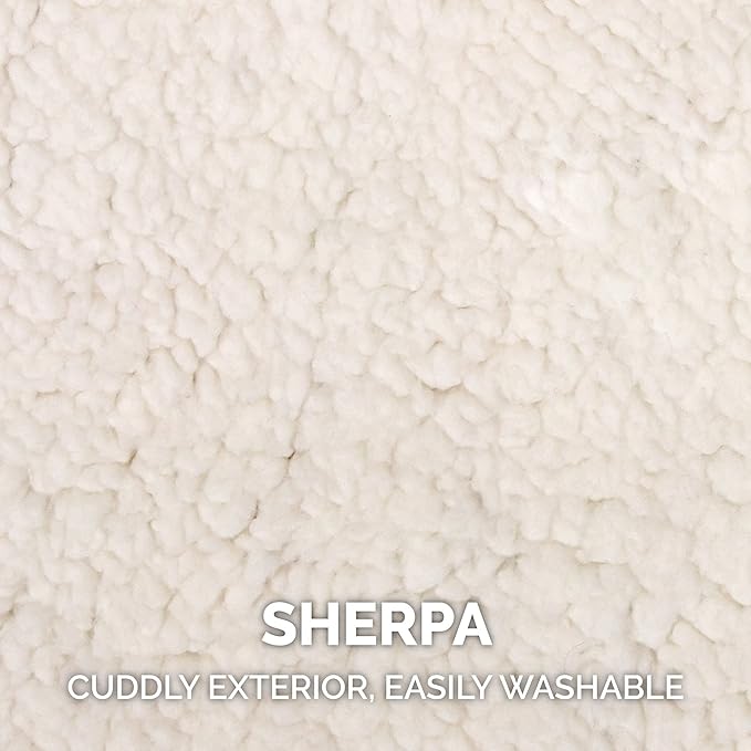 Furhaven Large to XL Dog Hat, Washable & Cozy - Sherpa Flex-Fit Polar Bear Dog Hat Costume - Cream, Large to Extra Large